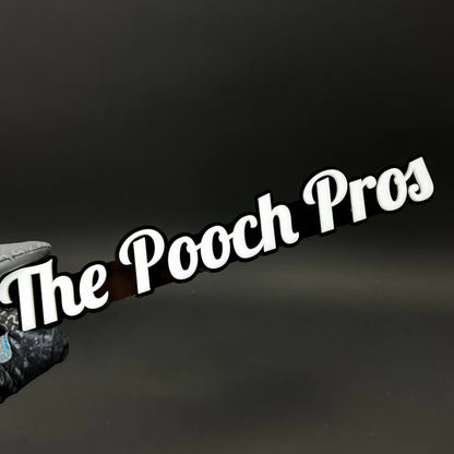 1PC The Pooch Pros 3D Acrylic Badge - Car Truck Emblem Fender Sticker