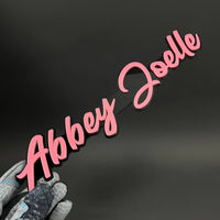 1PC Abbey Joelle 3D Acrylic Badge - Car Truck Emblem Fender Sticker