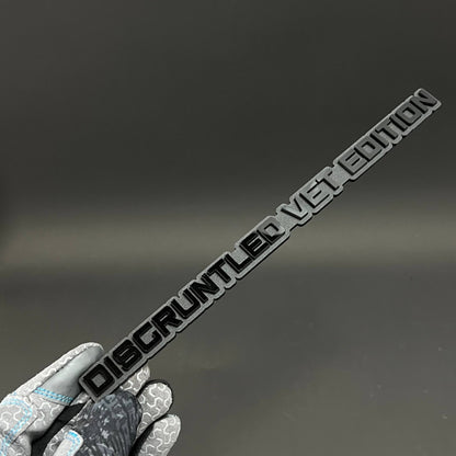 1PC DISGRUNTLED VET EDITION 3D Acrylic Badge - Car Truck Emblem Fender Sticker