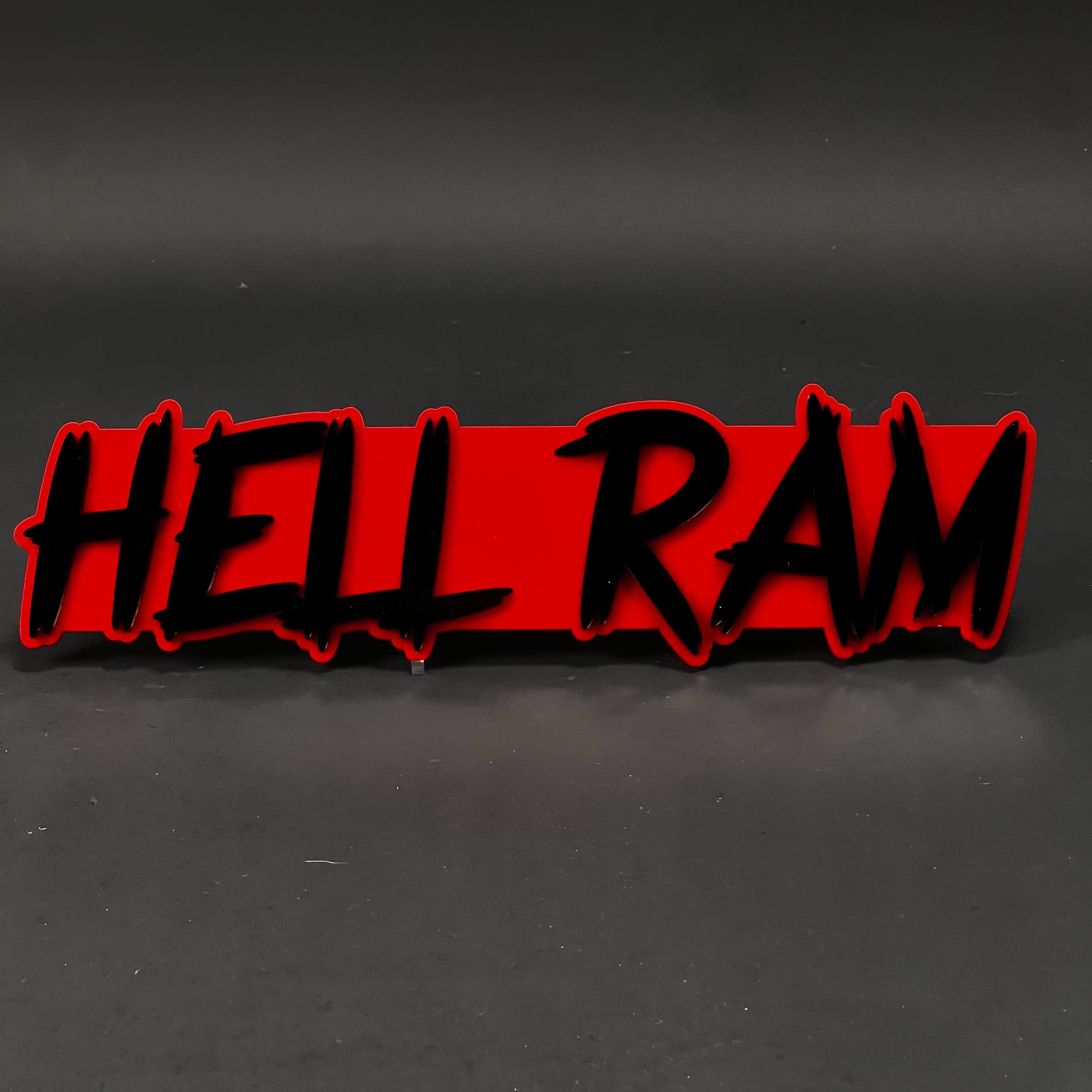 1PC HELL RAM 3D Acrylic Badge - Car Truck Emblem Fender Tailgate Trunk Sticker