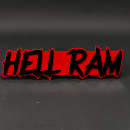 1PC HELL RAM 3D Acrylic Badge - Car Truck Emblem Fender Tailgate Trunk Sticker