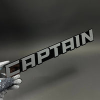 1PC CAPTAIN 3D Acrylic Badge - Car Truck Emblem Fender Tailgate Trunk Sticker