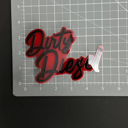 1PC Dirty Diesel 3D Acrylic Badge - Car Truck Emblem Fender Sticker