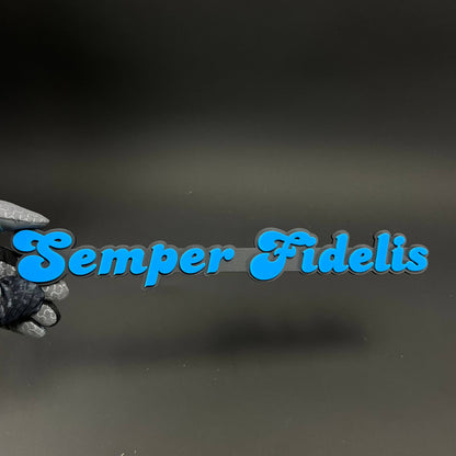 1PC Semper Fidelis 3D Acrylic Badge - Car Truck Emblem Fender Sticker