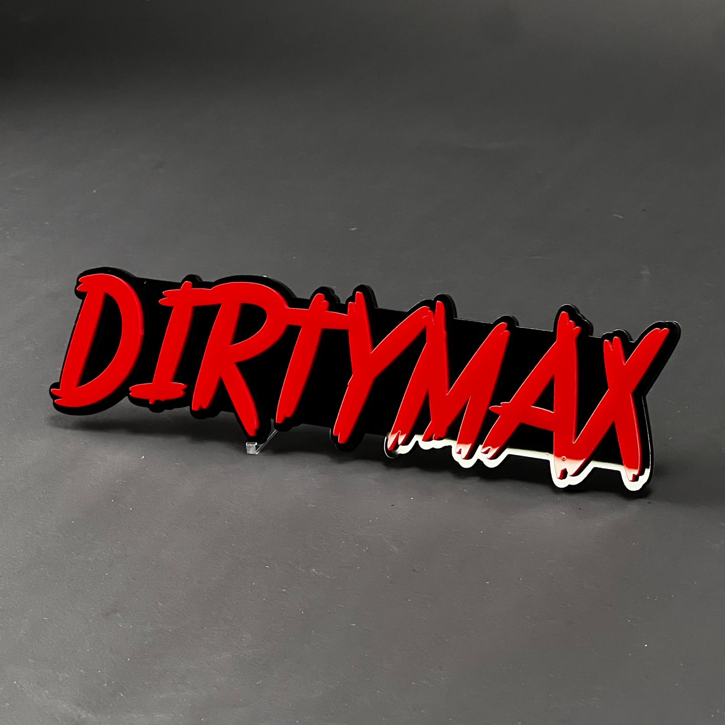 1PC DIRTYMAX 3D Acrylic Badge - Car Truck Emblem Fender Tailgate Trunk Sticker