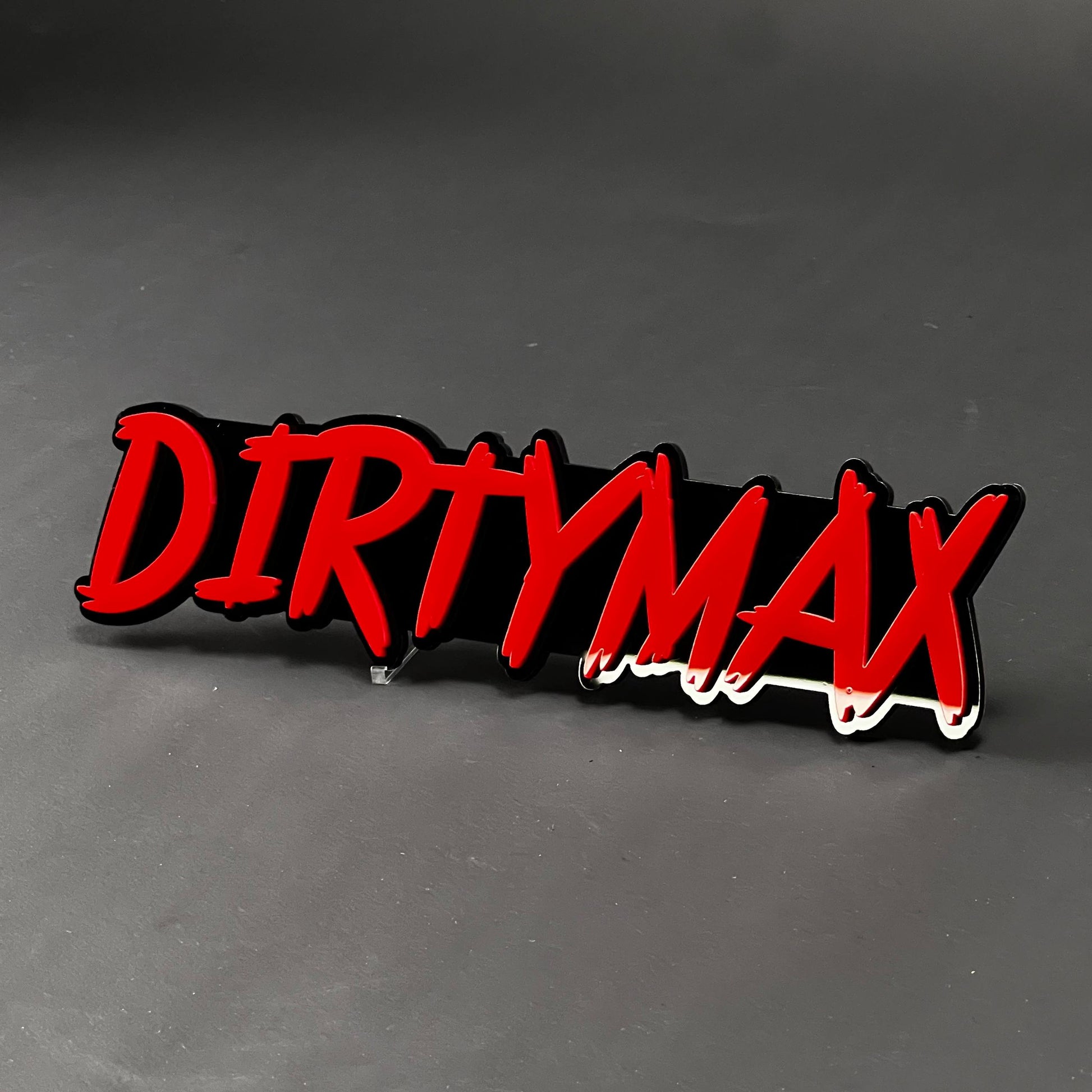 1PC DIRTYMAX 3D Acrylic Badge - Car Truck Emblem Fender Tailgate Trunk Sticker