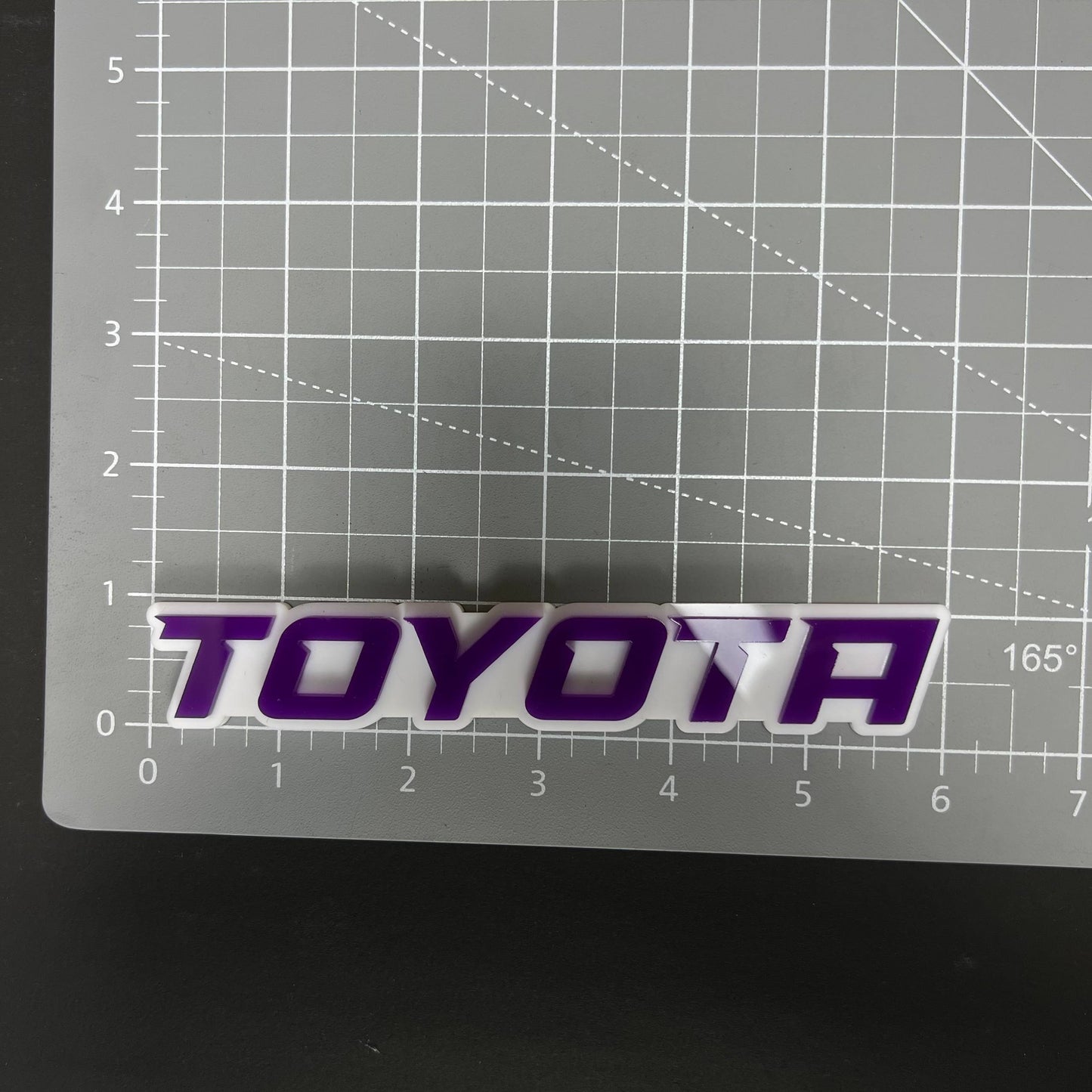 1PC TOYOTA (Purple) 3D Acrylic Badge - Car Truck Emblem Fender Sticker