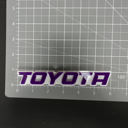 1PC TOYOTA (Purple) 3D Acrylic Badge - Car Truck Emblem Fender Sticker