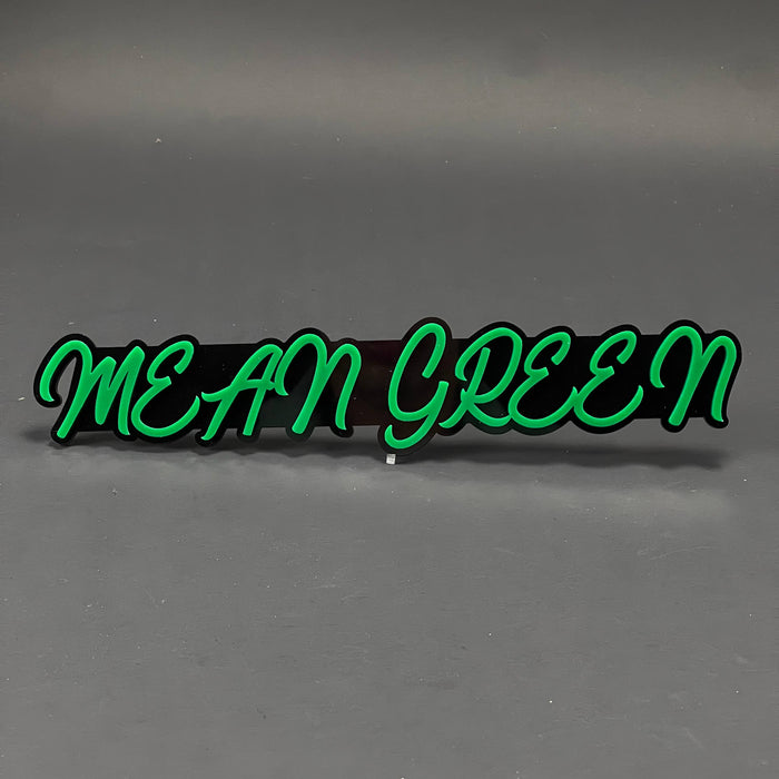 1PC MEAN GREEN 3D Acrylic Badge - Car Truck Emblem Fender Tailgate Trunk Sticker