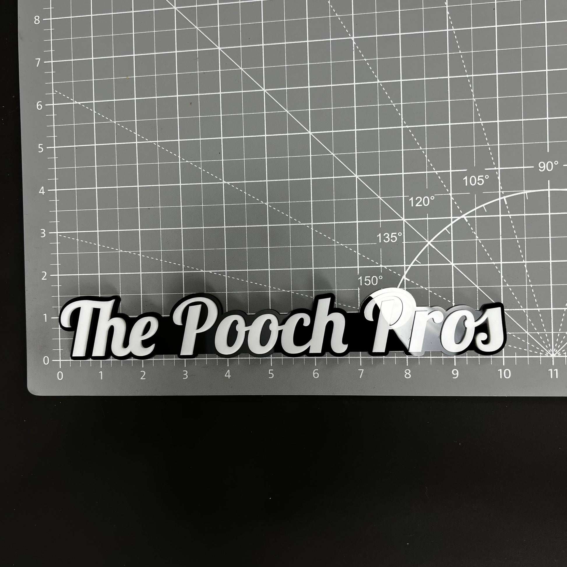 1PC The Pooch Pros 3D Acrylic Badge - Car Truck Emblem Fender Sticker