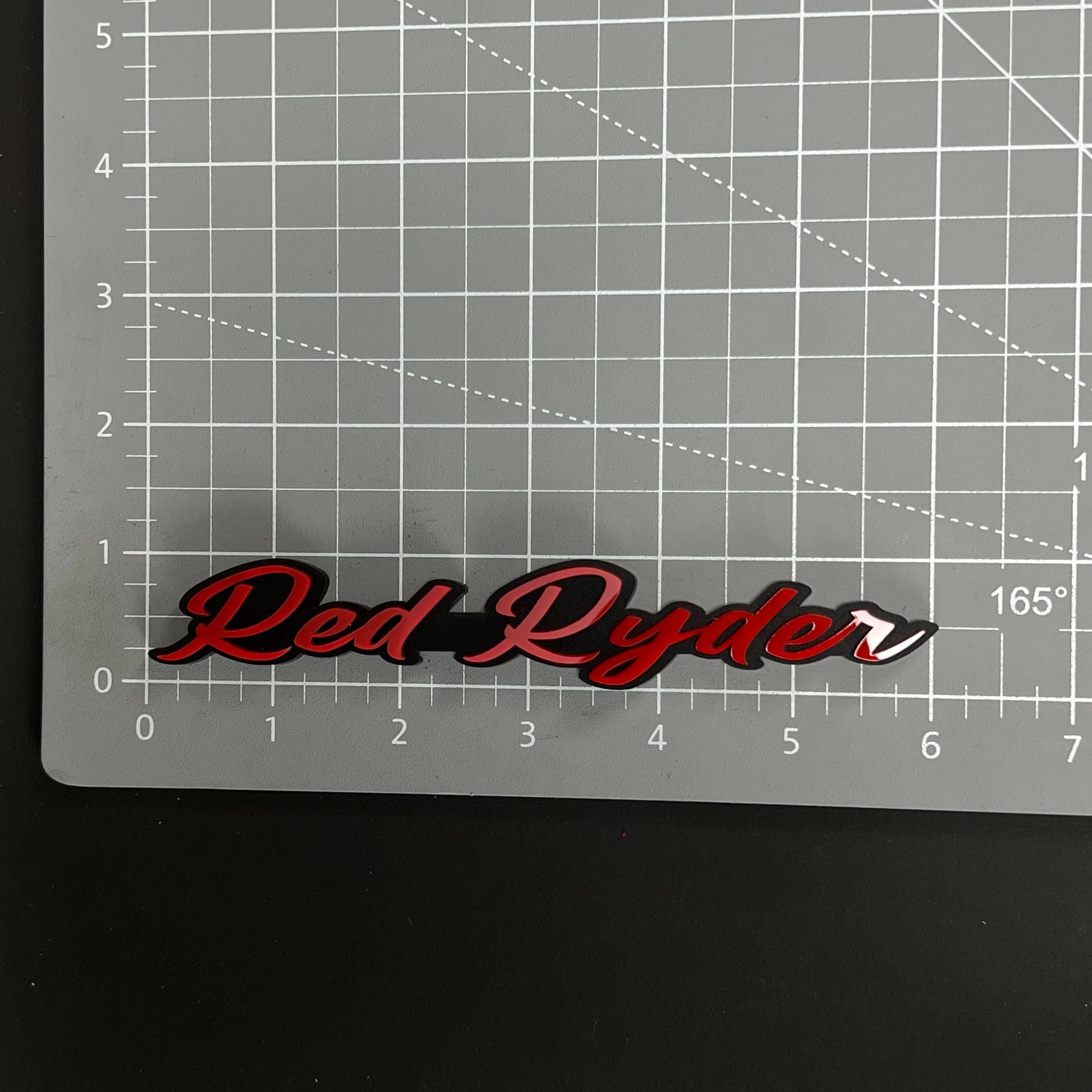 1PC Red Ryder 3D Acrylic Badge - Car Truck Emblem Fender Tailgate Trunk Sticker