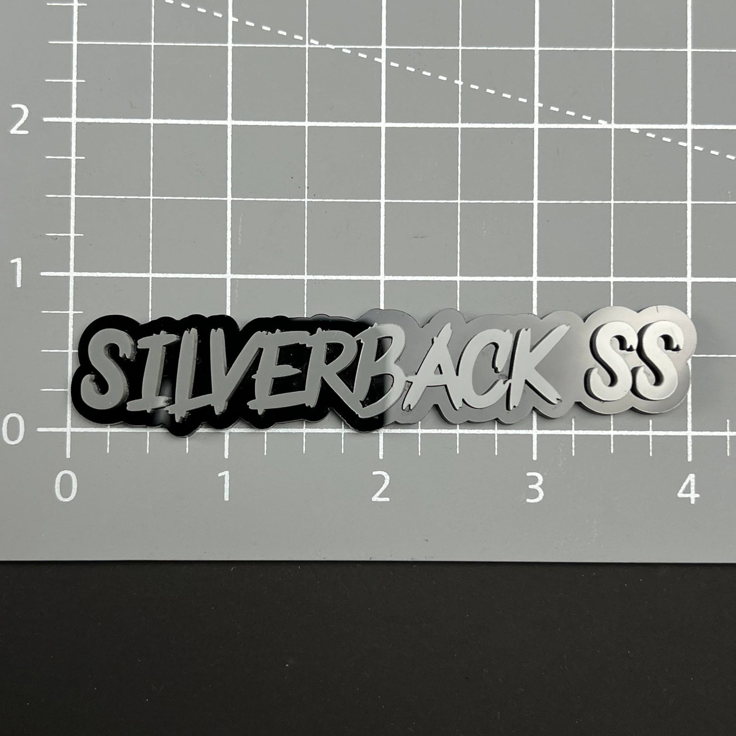 1PC SILVERBACK SS 3D Acrylic Badge - Car Truck Emblem Fender Sticker
