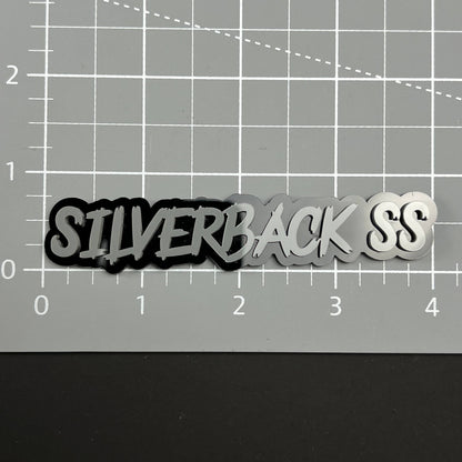 1PC SILVERBACK SS 3D Acrylic Badge - Car Truck Emblem Fender Sticker