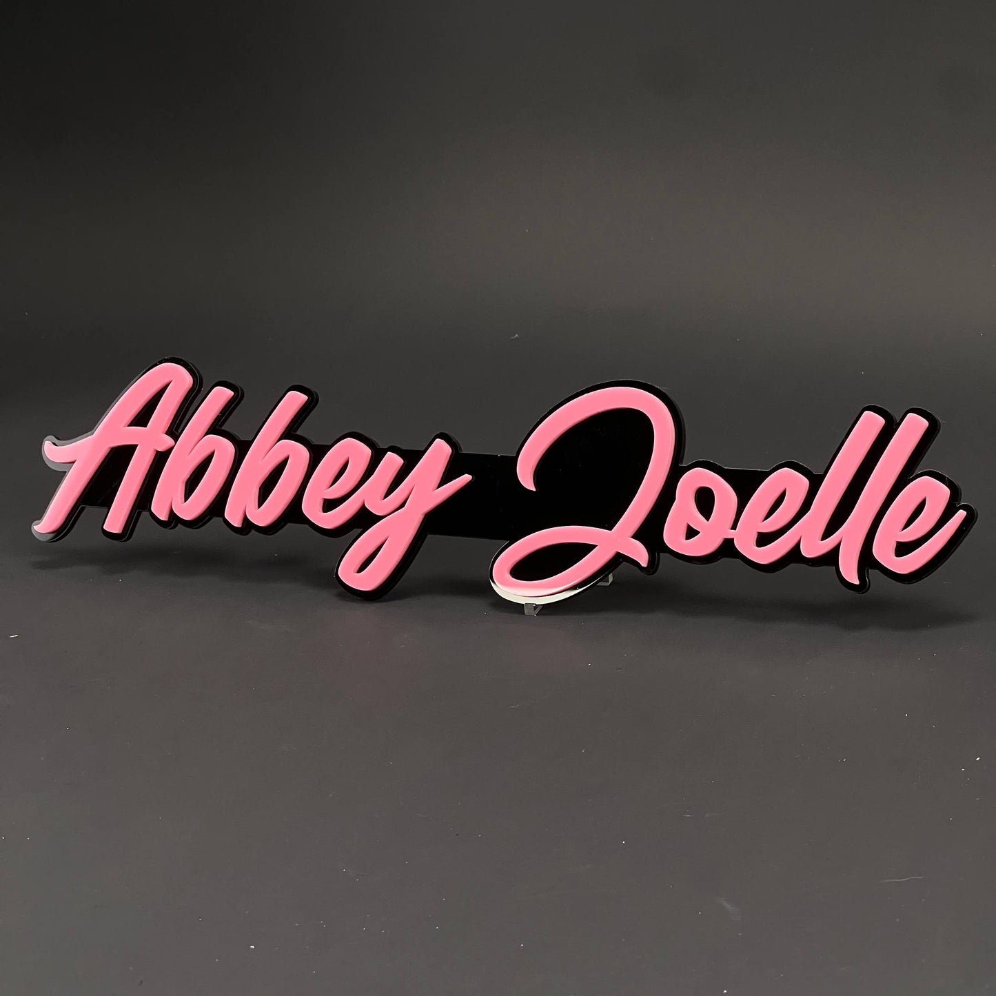 1PC Abbey Joelle 3D Acrylic Badge - Car Truck Emblem Fender Sticker