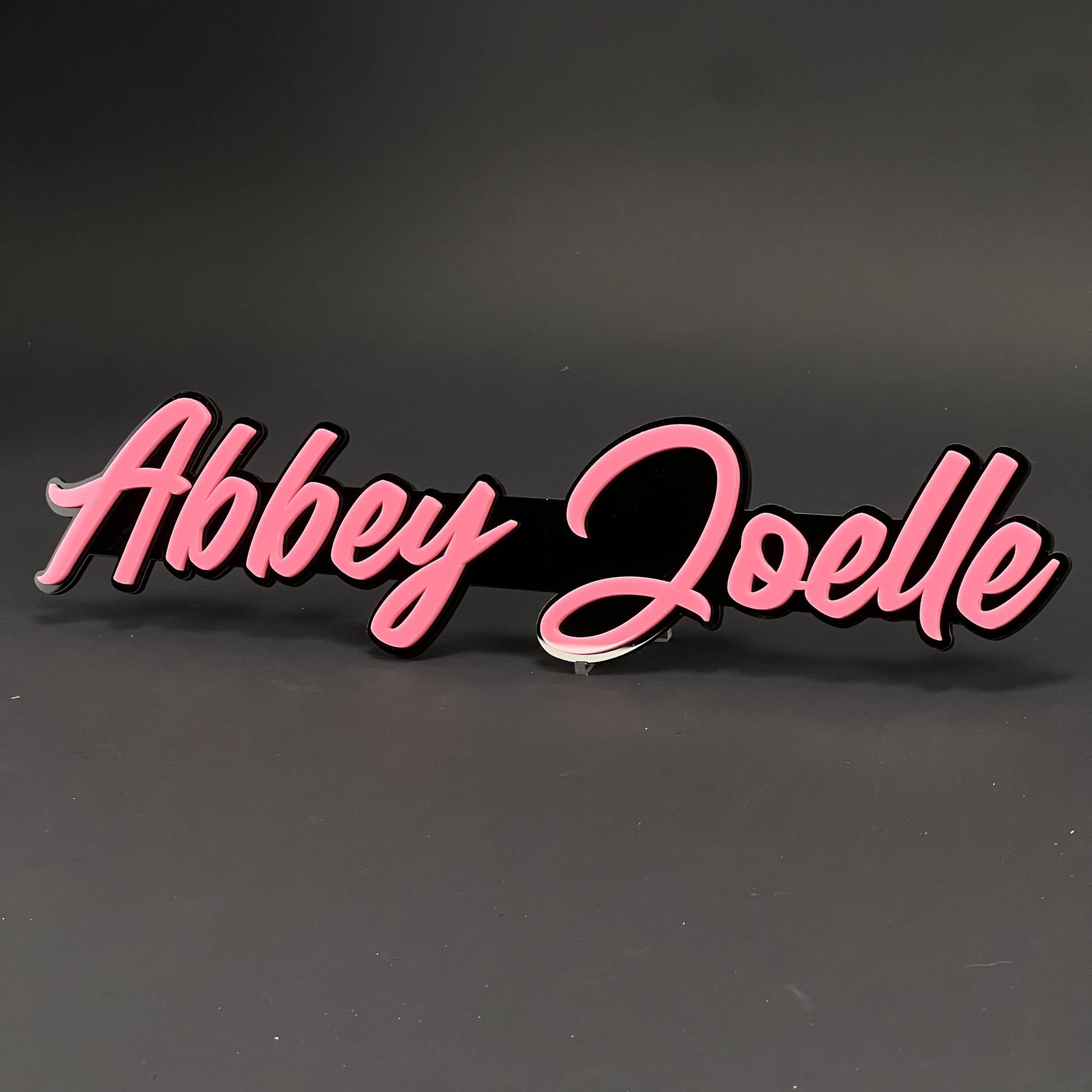 1PC Abbey Joelle 3D Acrylic Badge - Car Truck Emblem Fender Sticker