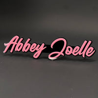 1PC Abbey Joelle 3D Acrylic Badge - Car Truck Emblem Fender Sticker