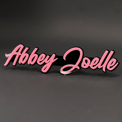 1PC Abbey Joelle 3D Acrylic Badge - Car Truck Emblem Fender Sticker