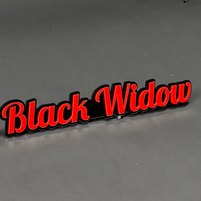 1PC Black Widow 3D Acrylic Badge - Car Truck Emblem Fender Sticker
