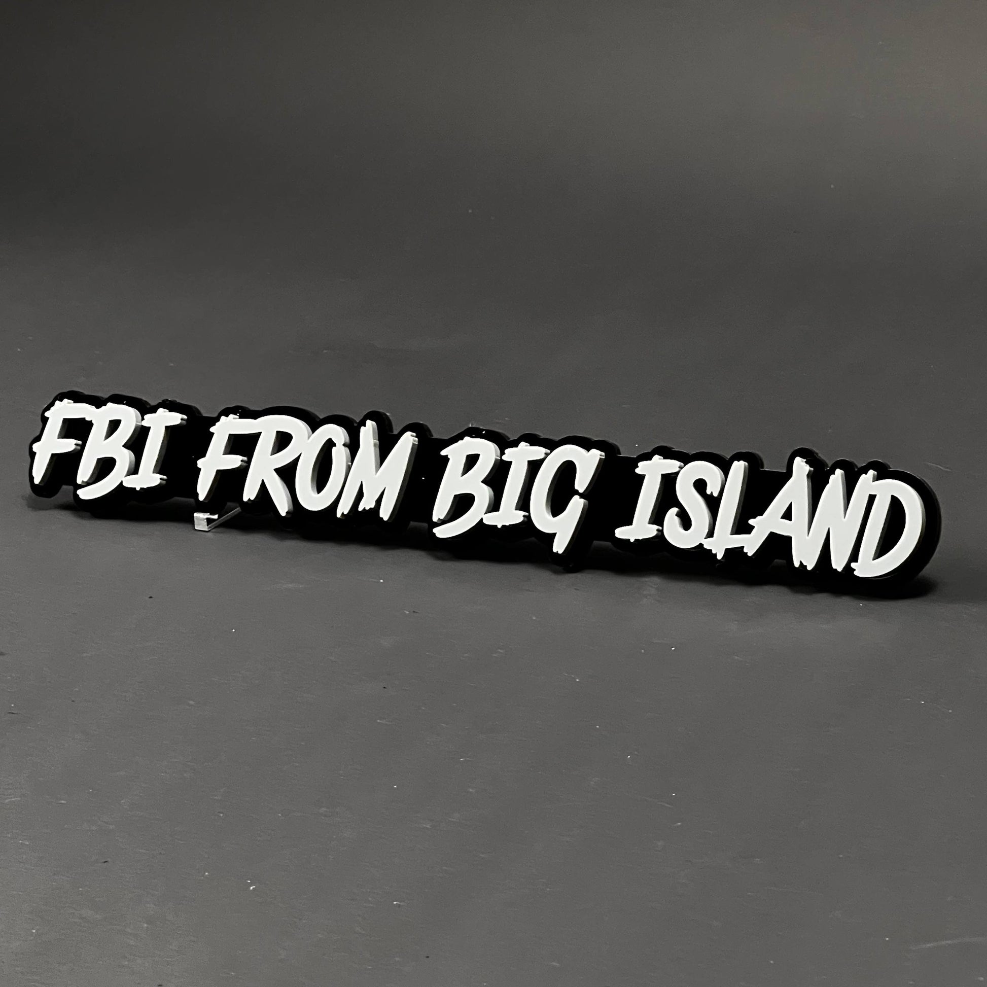 1PC FBI FROM BIG ISLAND 3D Acrylic Badge - Car Truck Emblem Fender Sticker