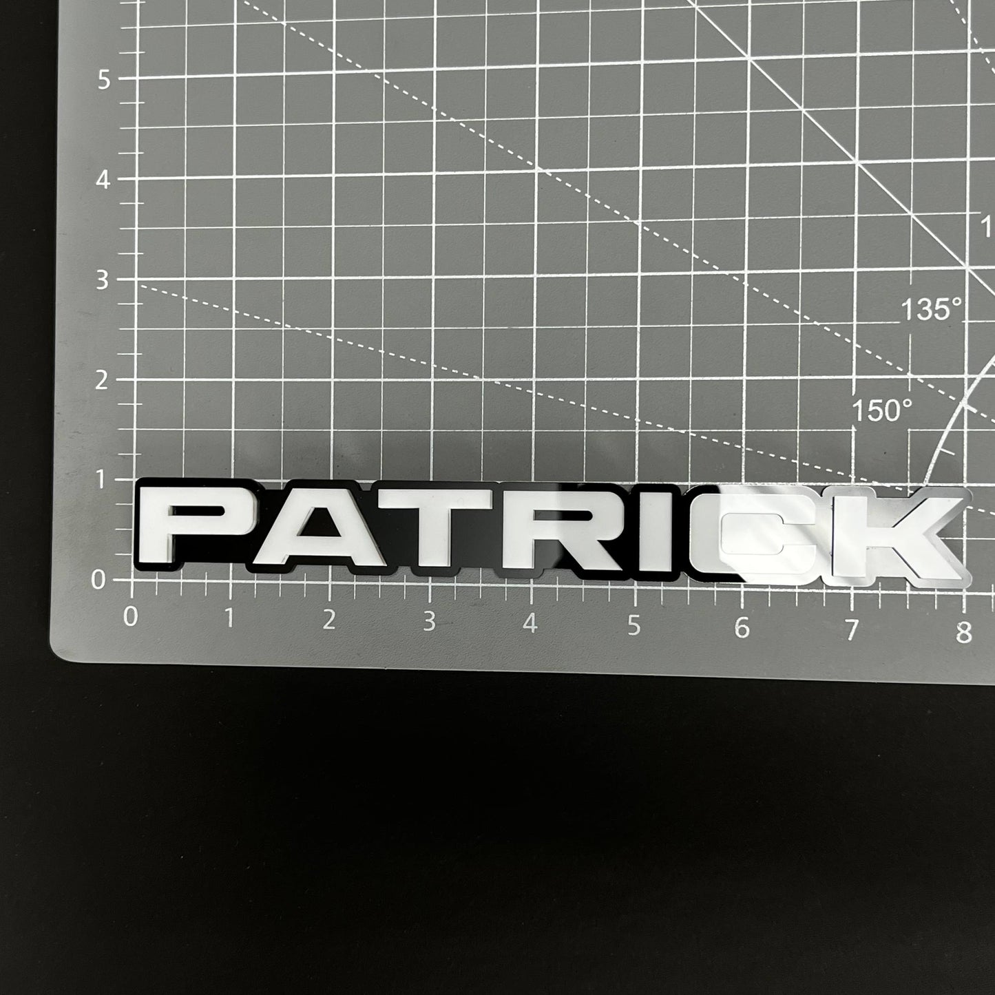 1PC PATRICK 3D Acrylic Badge - Car Truck Emblem Fender Tailgate Trunk Sticker