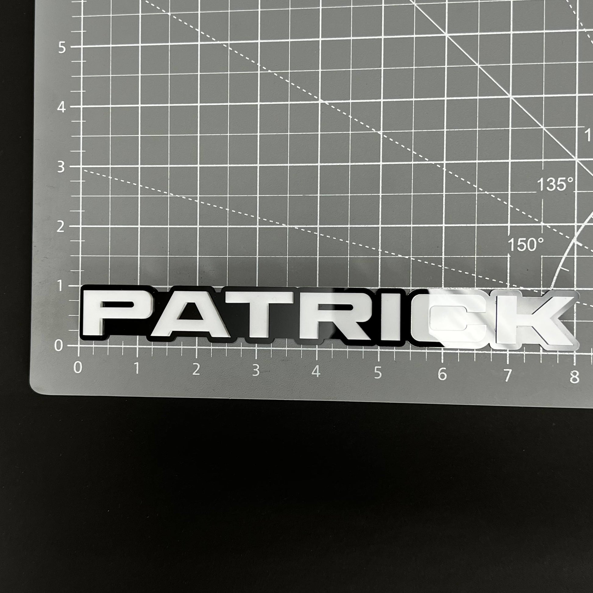 1PC PATRICK 3D Acrylic Badge - Car Truck Emblem Fender Tailgate Trunk Sticker