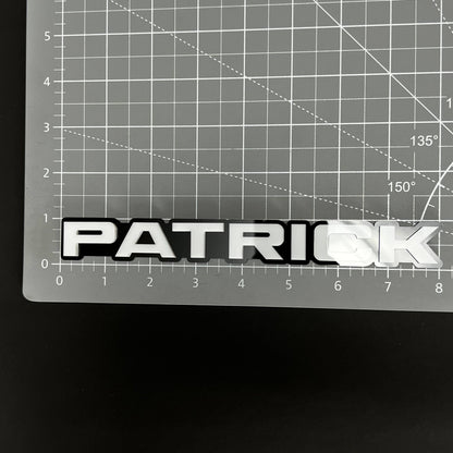 1PC PATRICK 3D Acrylic Badge - Car Truck Emblem Fender Tailgate Trunk Sticker