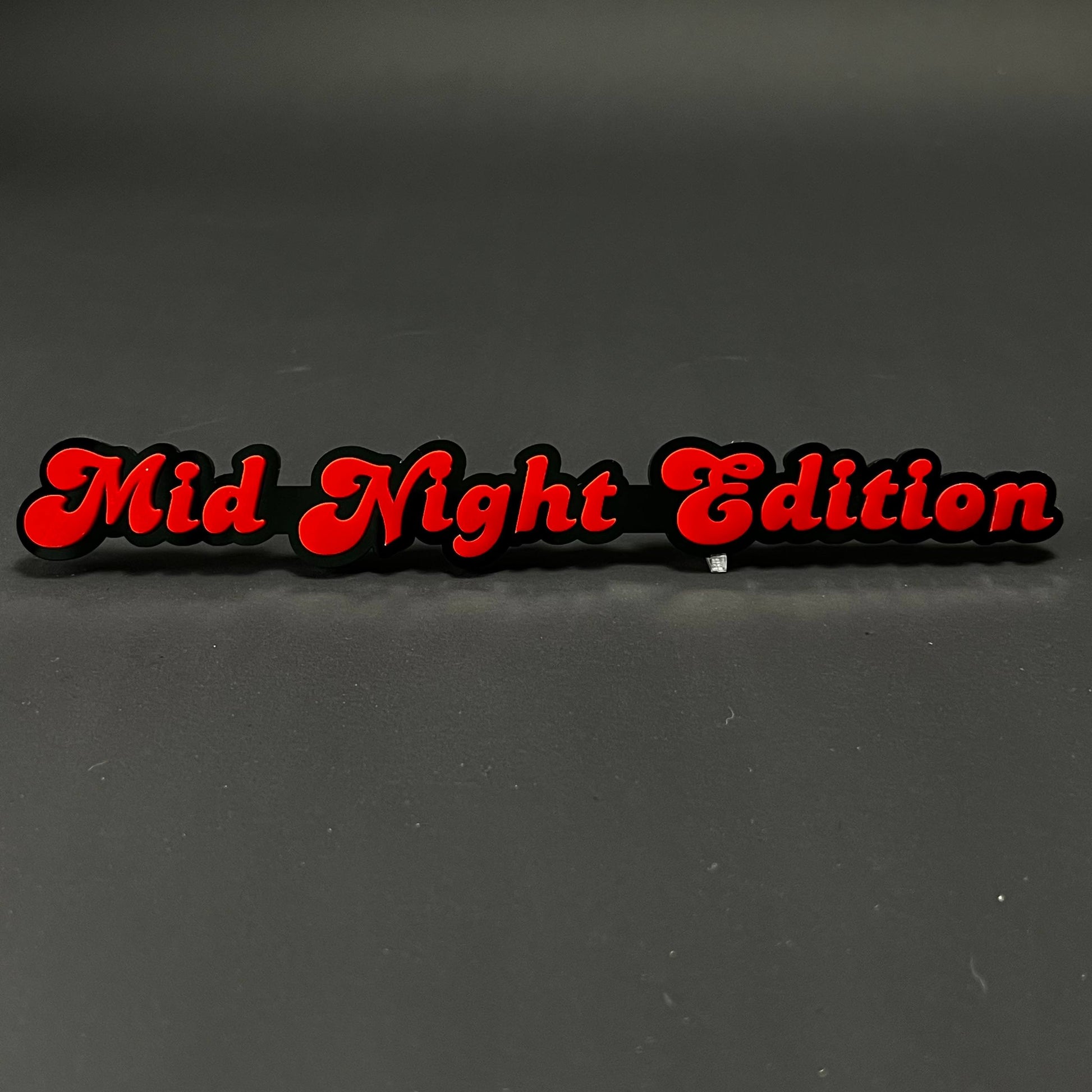 1PC Mid Night Edition 3D Acrylic Badge - Car Truck Emblem Fender Sticker