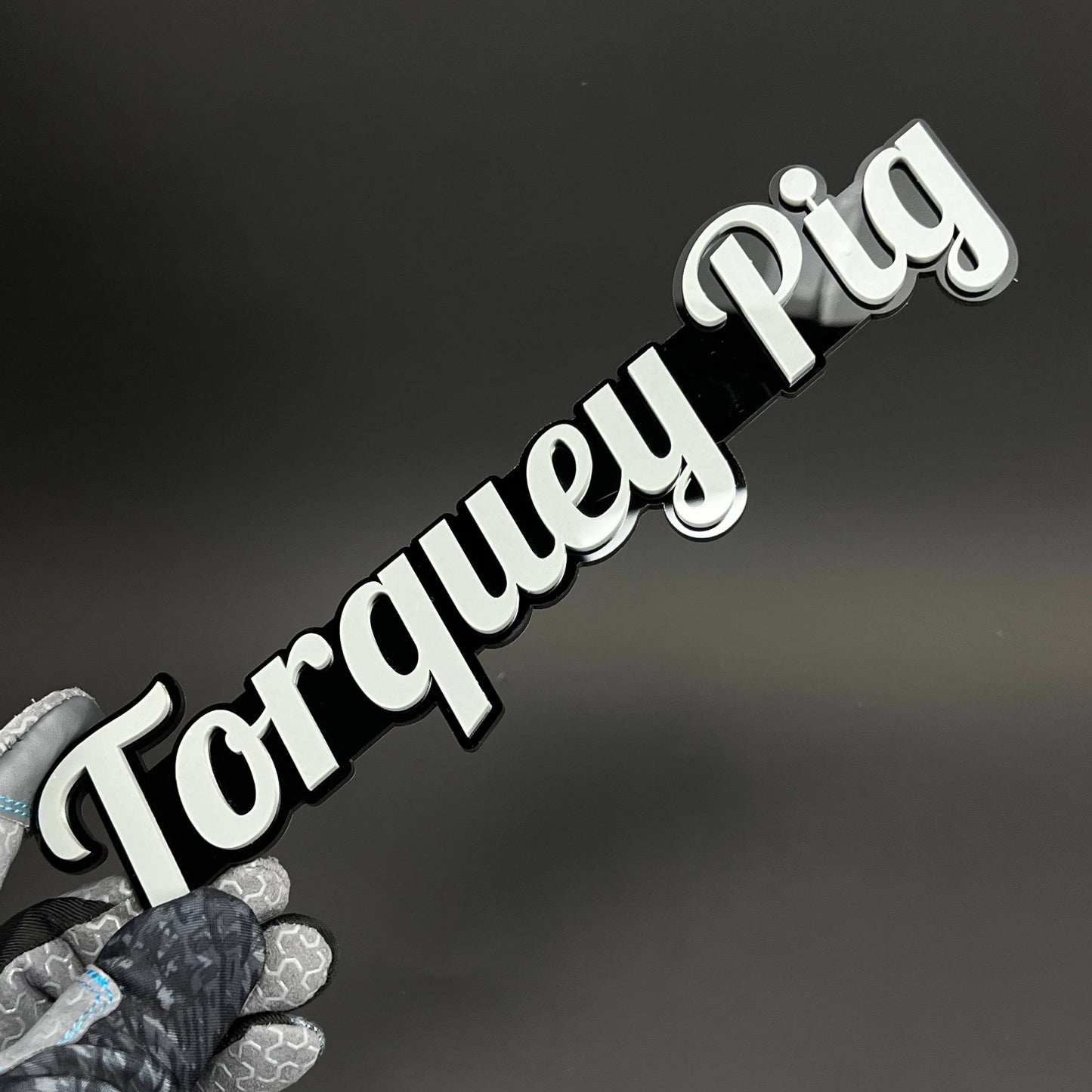 1PC Torquey Pig 3D Acrylic Badge - Car Truck Emblem Fender Sticker