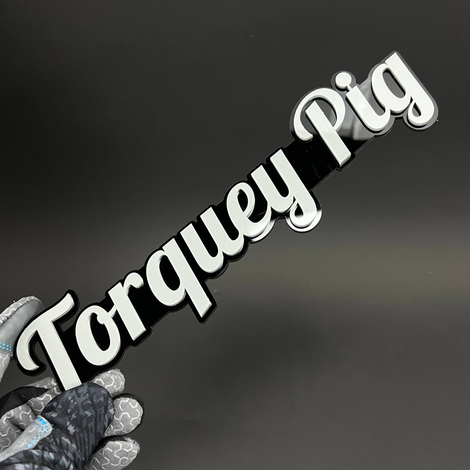 1PC Torquey Pig 3D Acrylic Badge - Car Truck Emblem Fender Sticker