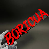 1PC BORICUA 3D Acrylic Badge - Car Truck Emblem Fender Tailgate Trunk Sticker