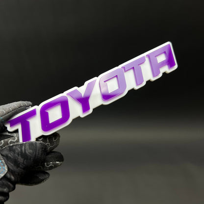 1PC TOYOTA 3D Acrylic Badge - Car Truck Emblem Fender Tailgate Trunk Sticker