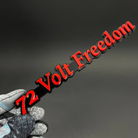 1PC 72 Volt Freedom 3D Acrylic Badge - Car Truck Emblem Fender Sticker