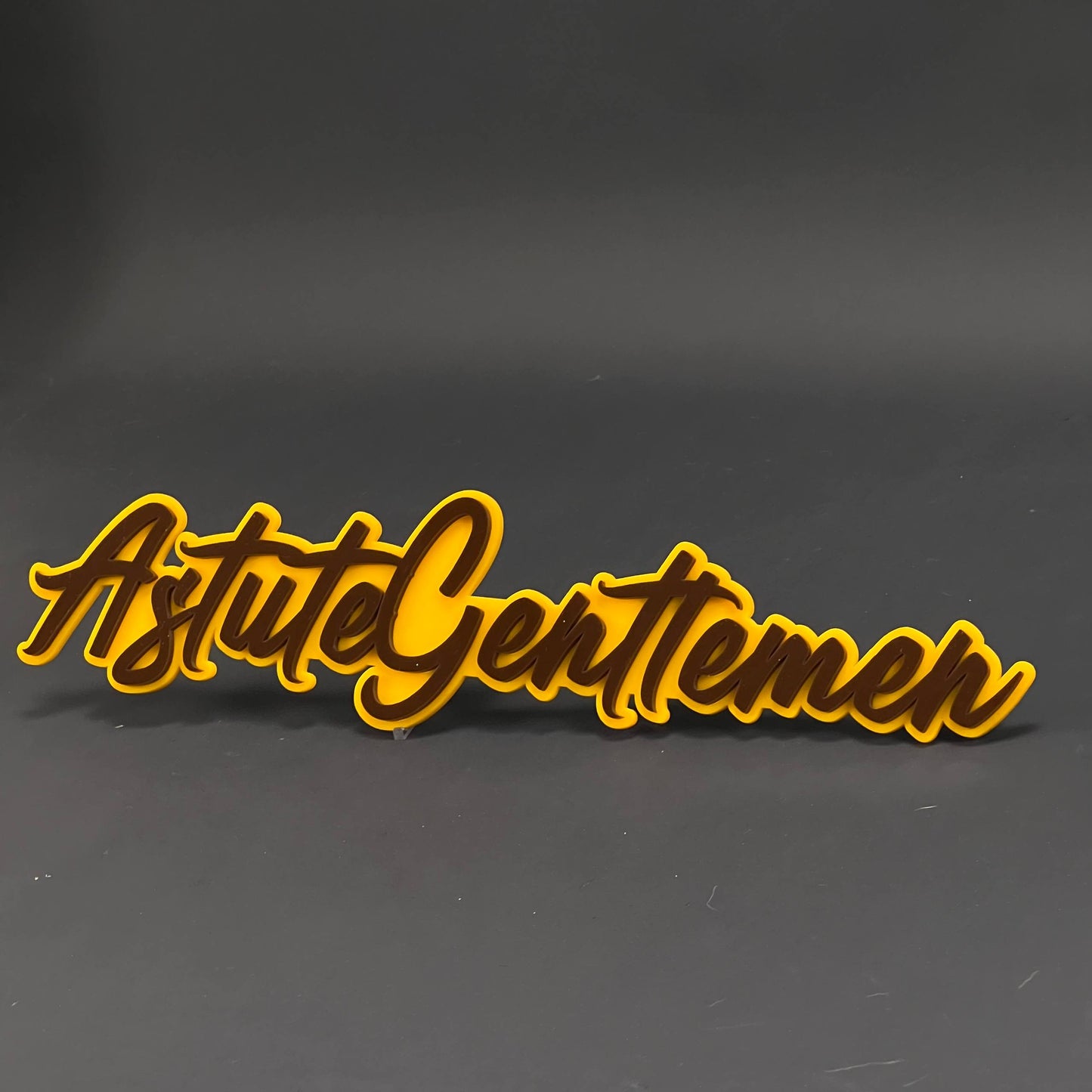 1PC AstuteGentlemen 3D Acrylic Badge - Car Truck Emblem Fender Sticker