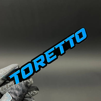 1PC TORETTO 3D Acrylic Badge - Car Truck Emblem Fender Tailgate Trunk Sticker