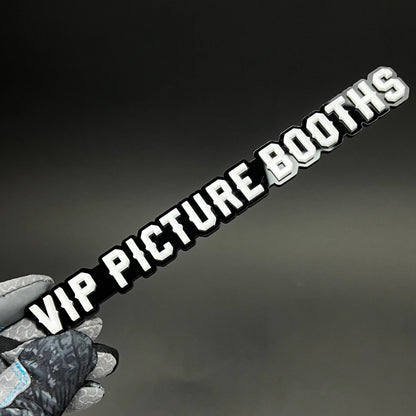 1PC VIP PICTURE BOOTHS 3D Acrylic Badge - Car Truck Emblem Fender Sticker