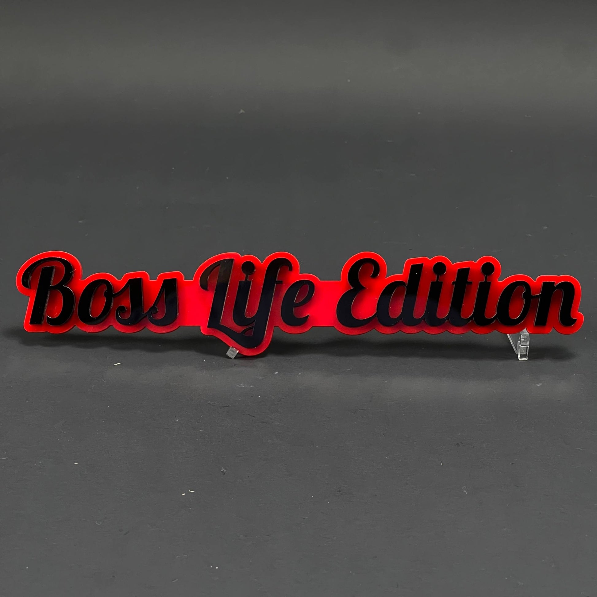 1PC Boss Life Edition 3D Acrylic Badge - Car Truck Emblem Fender Sticker
