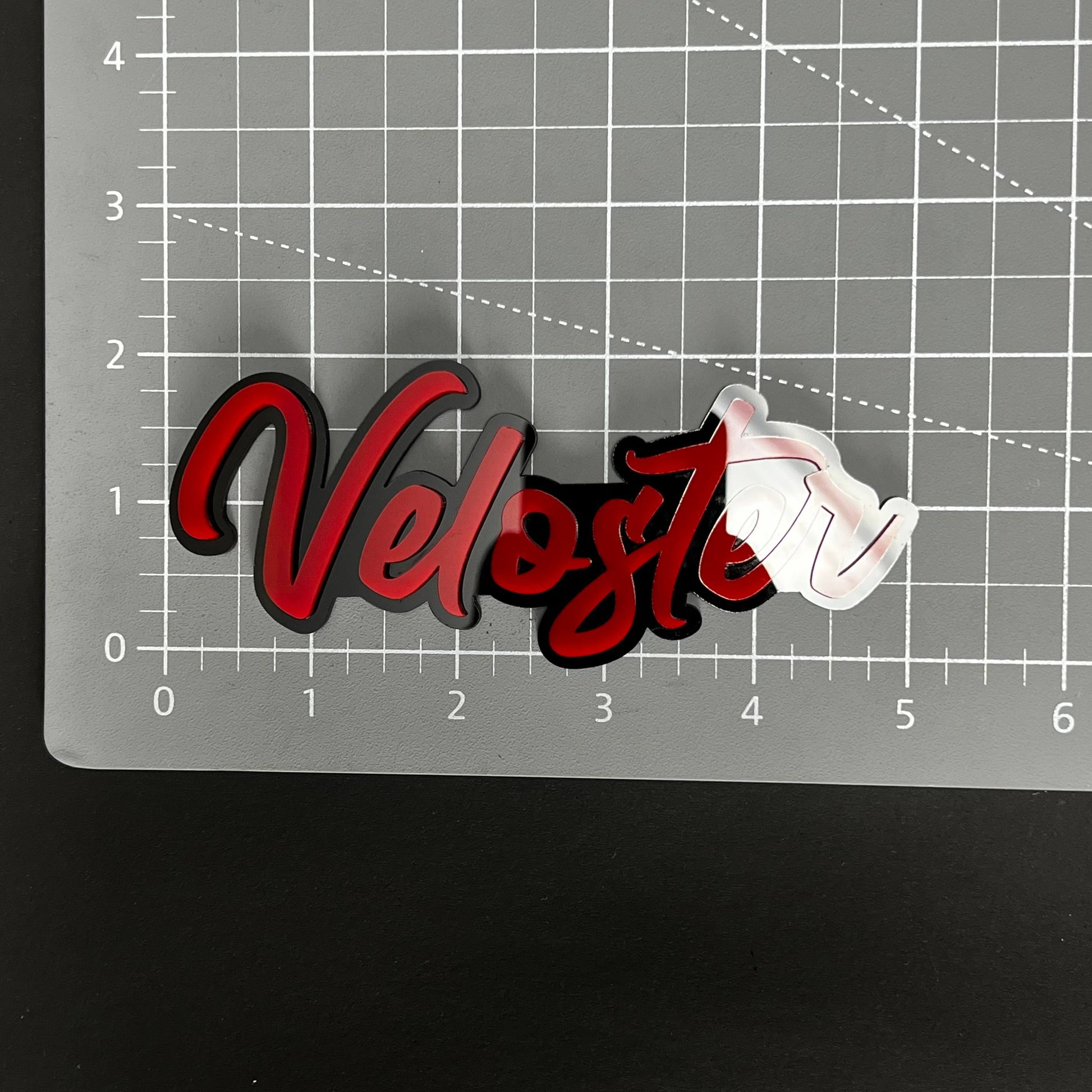 1PC Veloster 3D Acrylic Badge - Car Truck Emblem Fender Tailgate Trunk Sticker