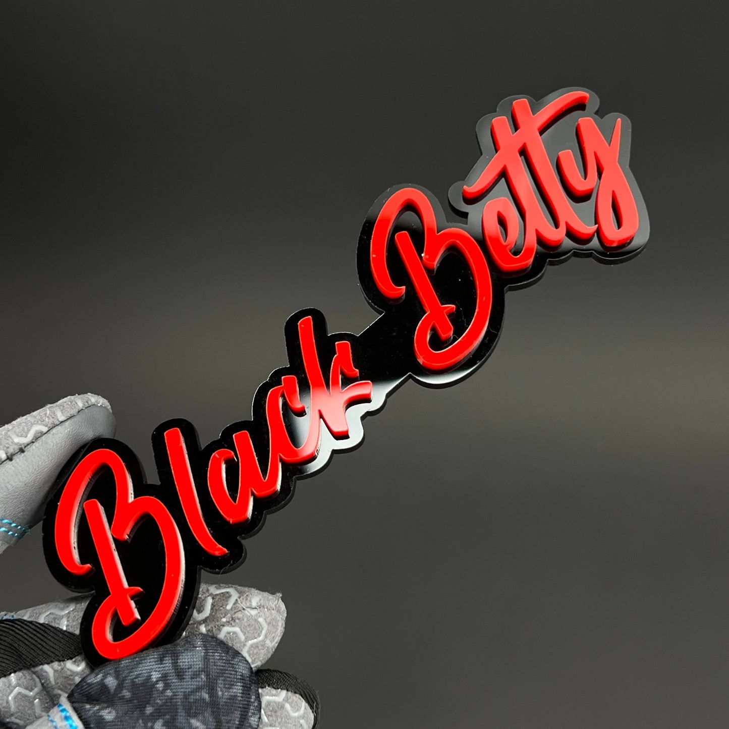1PC Black Betty 3D Acrylic Badge - Car Truck Emblem Fender Sticker
