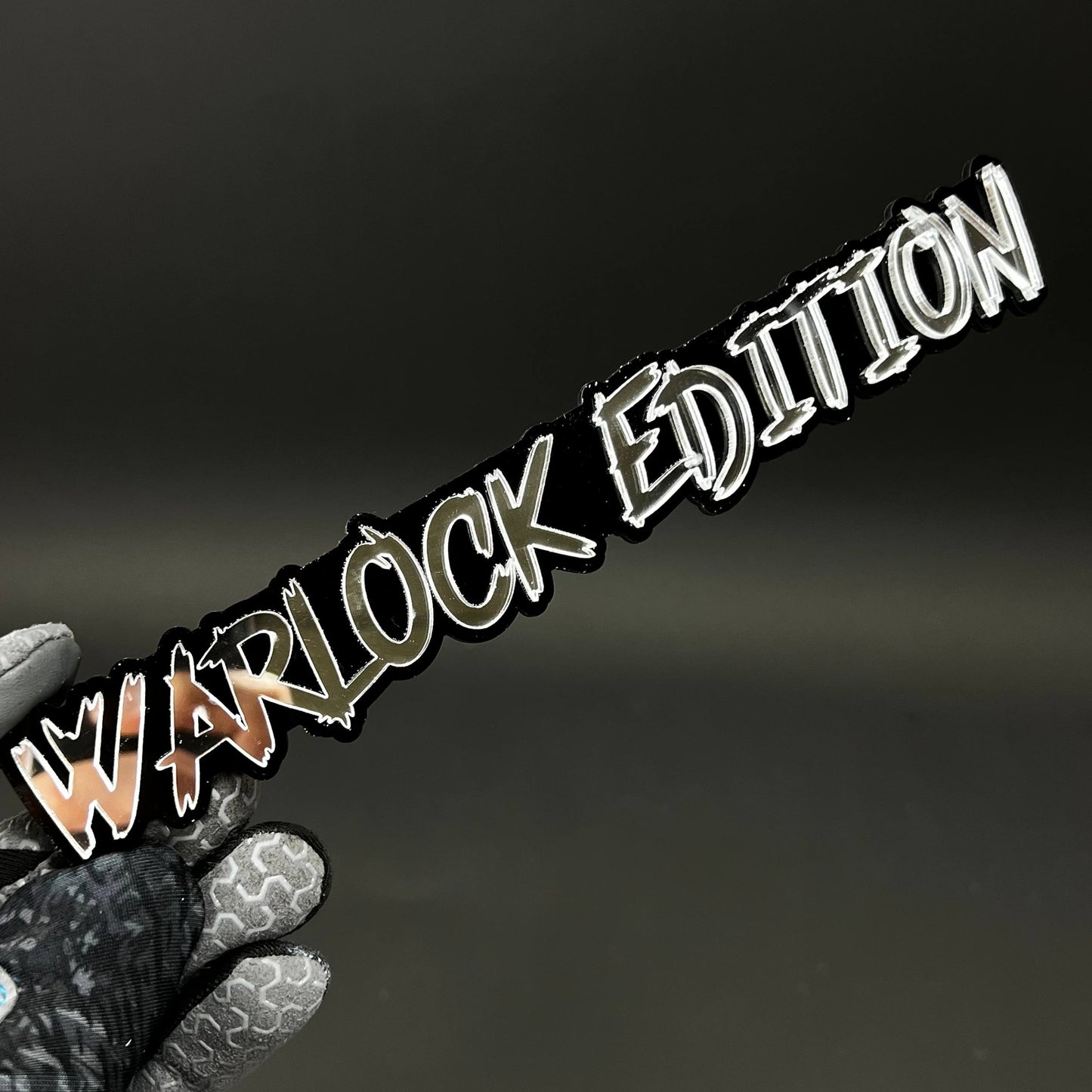 1PC WARLOCK EDITION 3D Acrylic Badge - Car Truck Emblem Fender Sticker