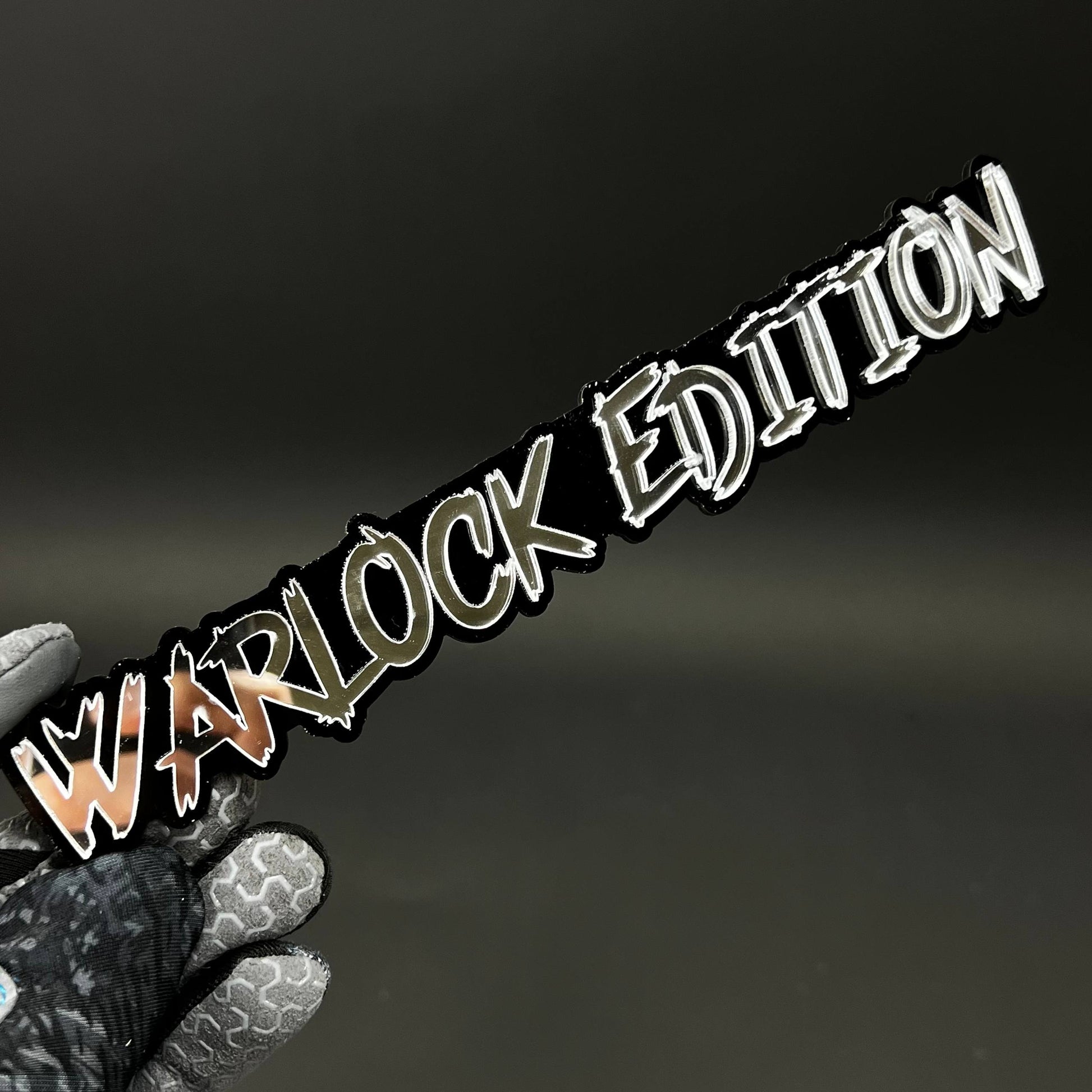 1PC WARLOCK EDITION 3D Acrylic Badge - Car Truck Emblem Fender Sticker