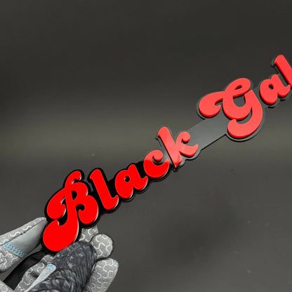 1PC Black Gal 3D Acrylic Badge - Car Truck Emblem Fender Tailgate Trunk Sticker