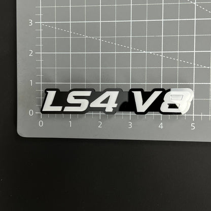 1PC LS4 V8 3D Acrylic Badge - Car Truck Emblem Fender Tailgate Trunk Sticker