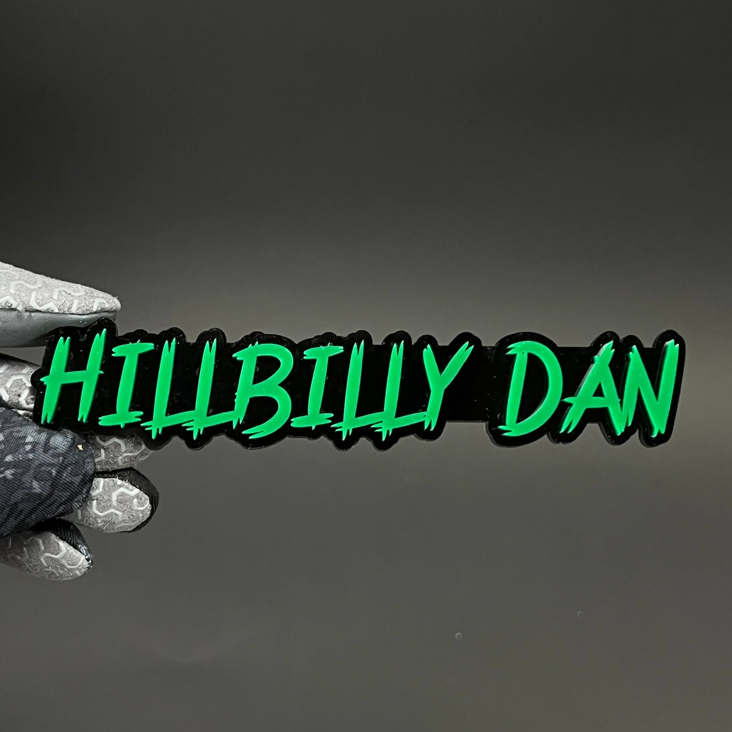 1PC HILLBILLY DAN 3D Acrylic Badge - Car Truck Emblem Fender Sticker