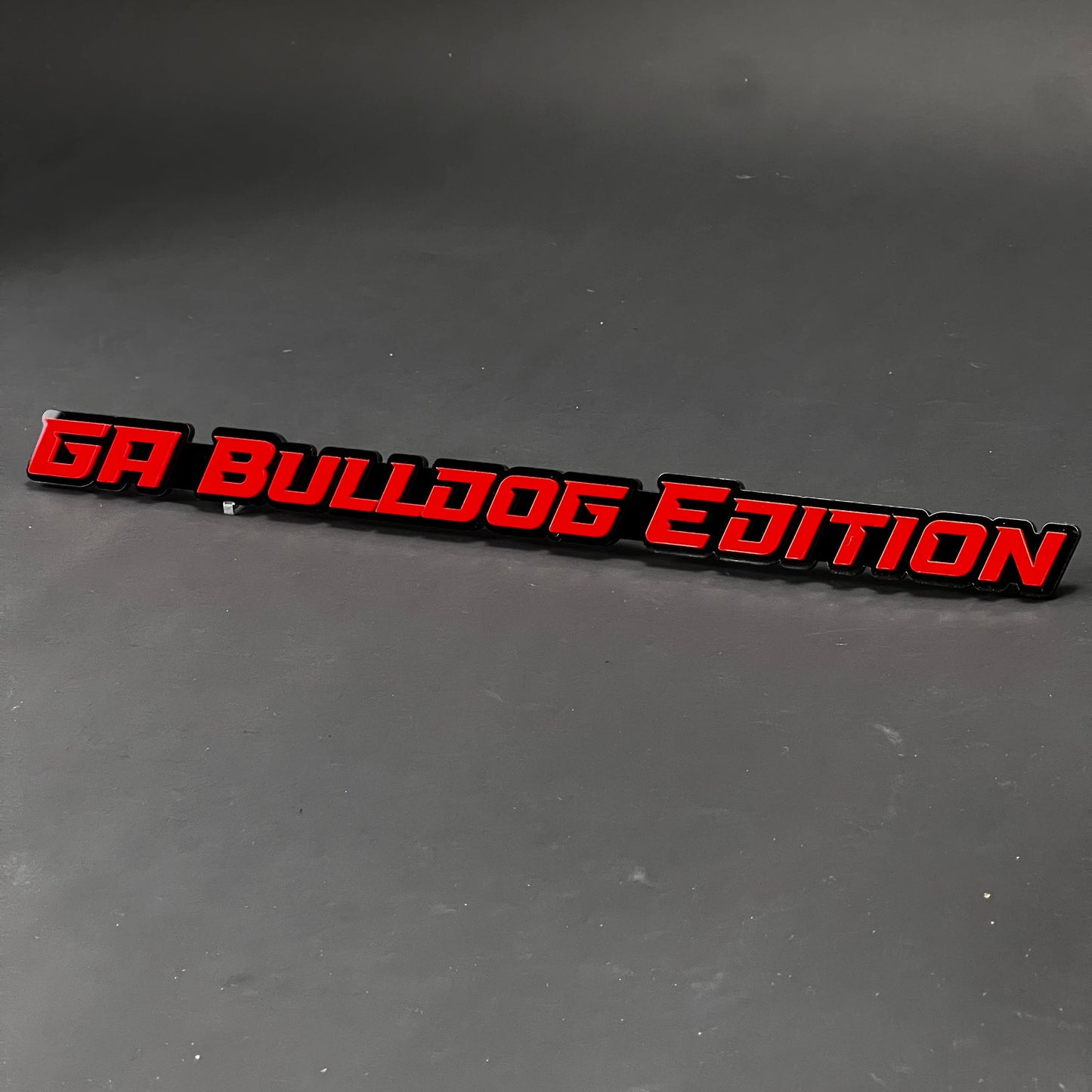 1PC GA Bulldog Edition 3D Acrylic Badge - Car Truck Emblem Fender Sticker