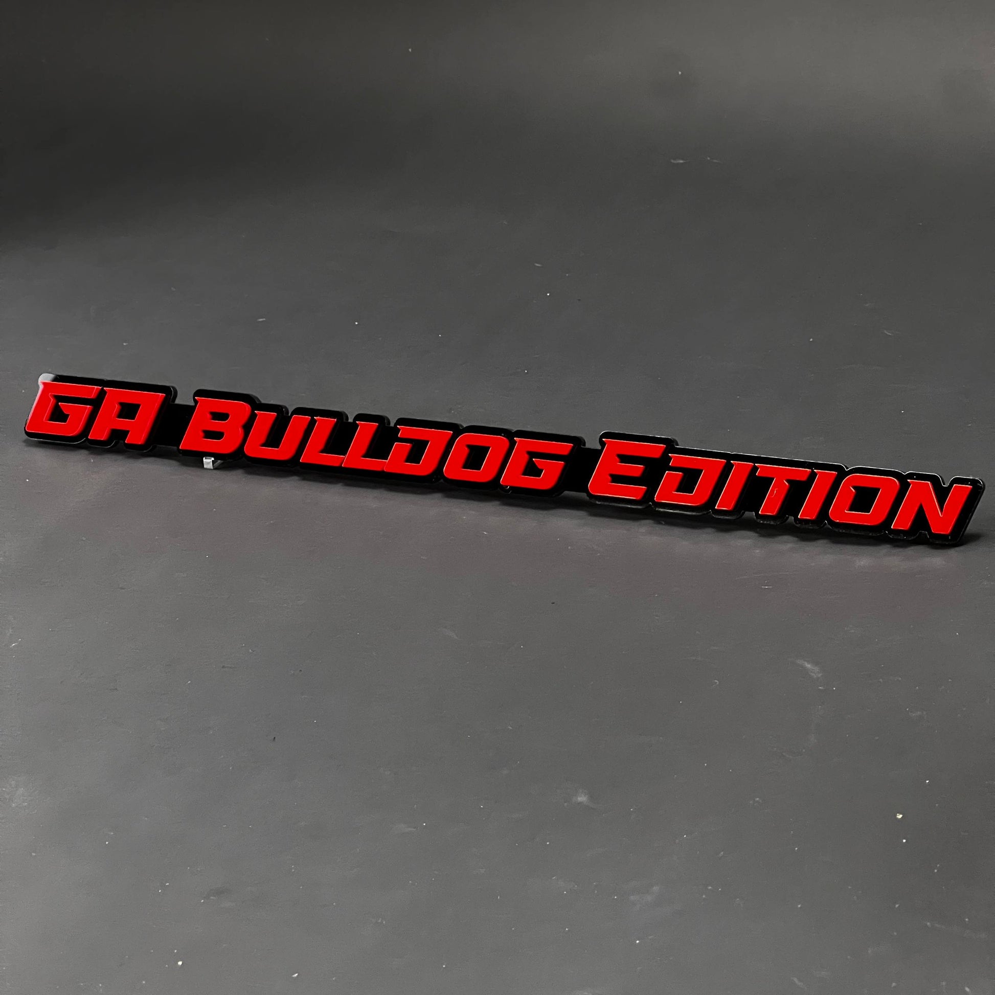1PC GA Bulldog Edition 3D Acrylic Badge - Car Truck Emblem Fender Sticker