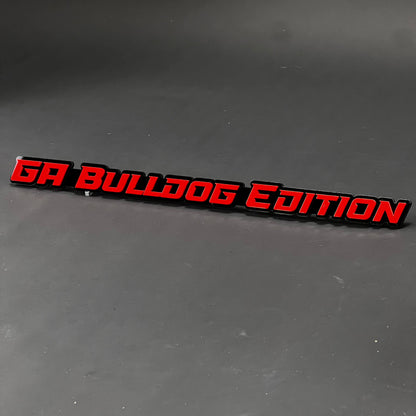 1PC GA Bulldog Edition 3D Acrylic Badge - Car Truck Emblem Fender Sticker