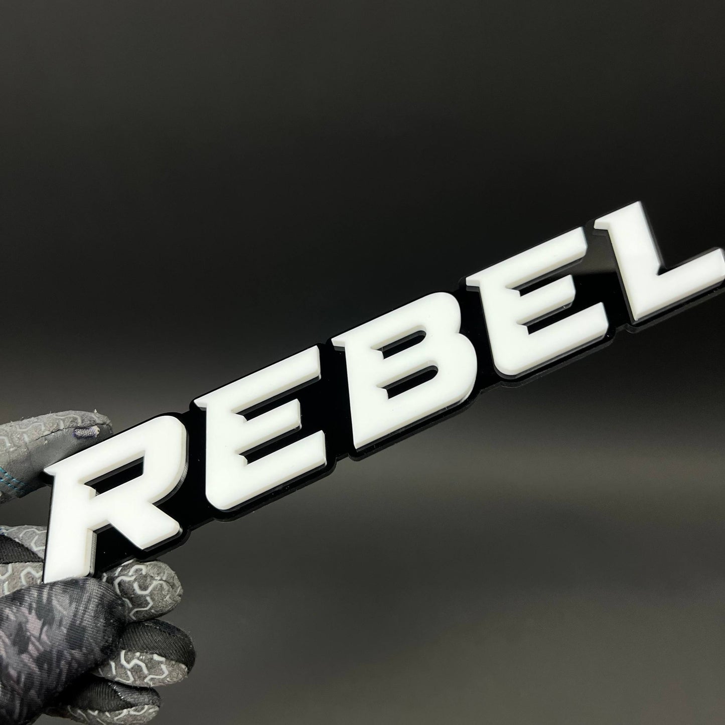 1PC REBEL 3D Acrylic Badge - Car Truck Emblem Fender Tailgate Trunk Sticker