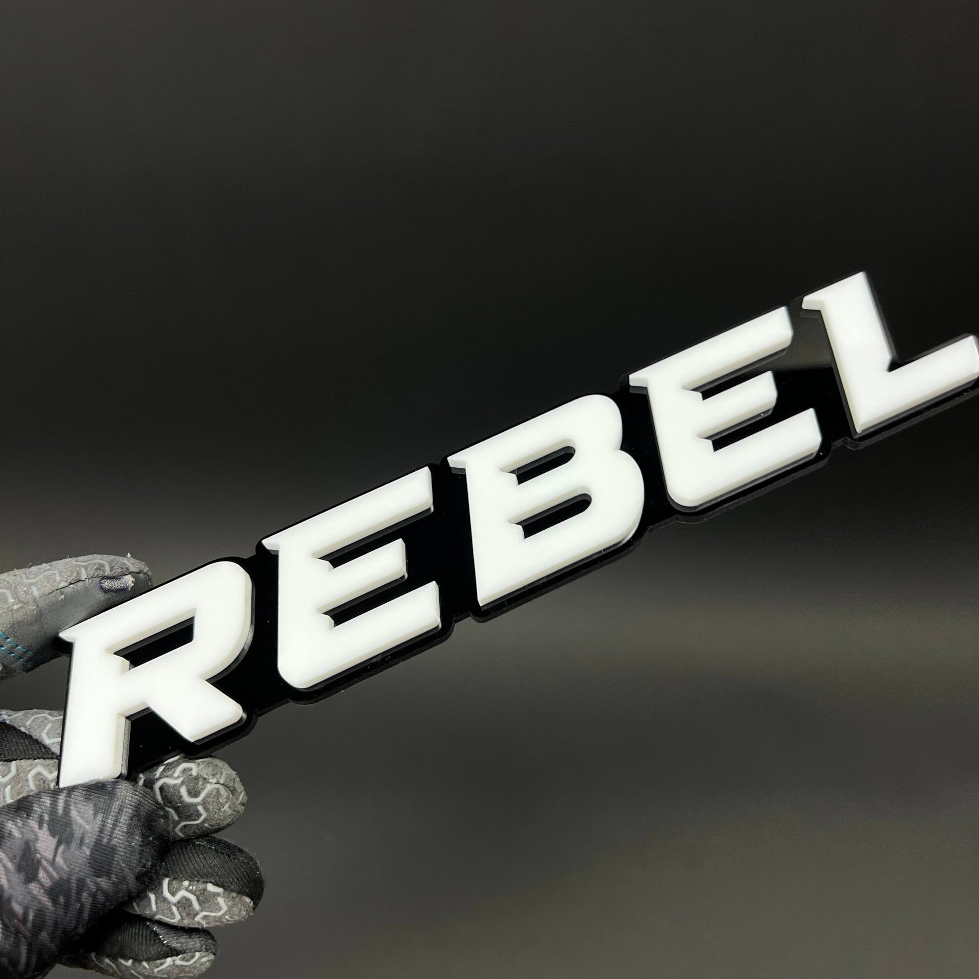 1PC REBEL 3D Acrylic Badge - Car Truck Emblem Fender Tailgate Trunk Sticker