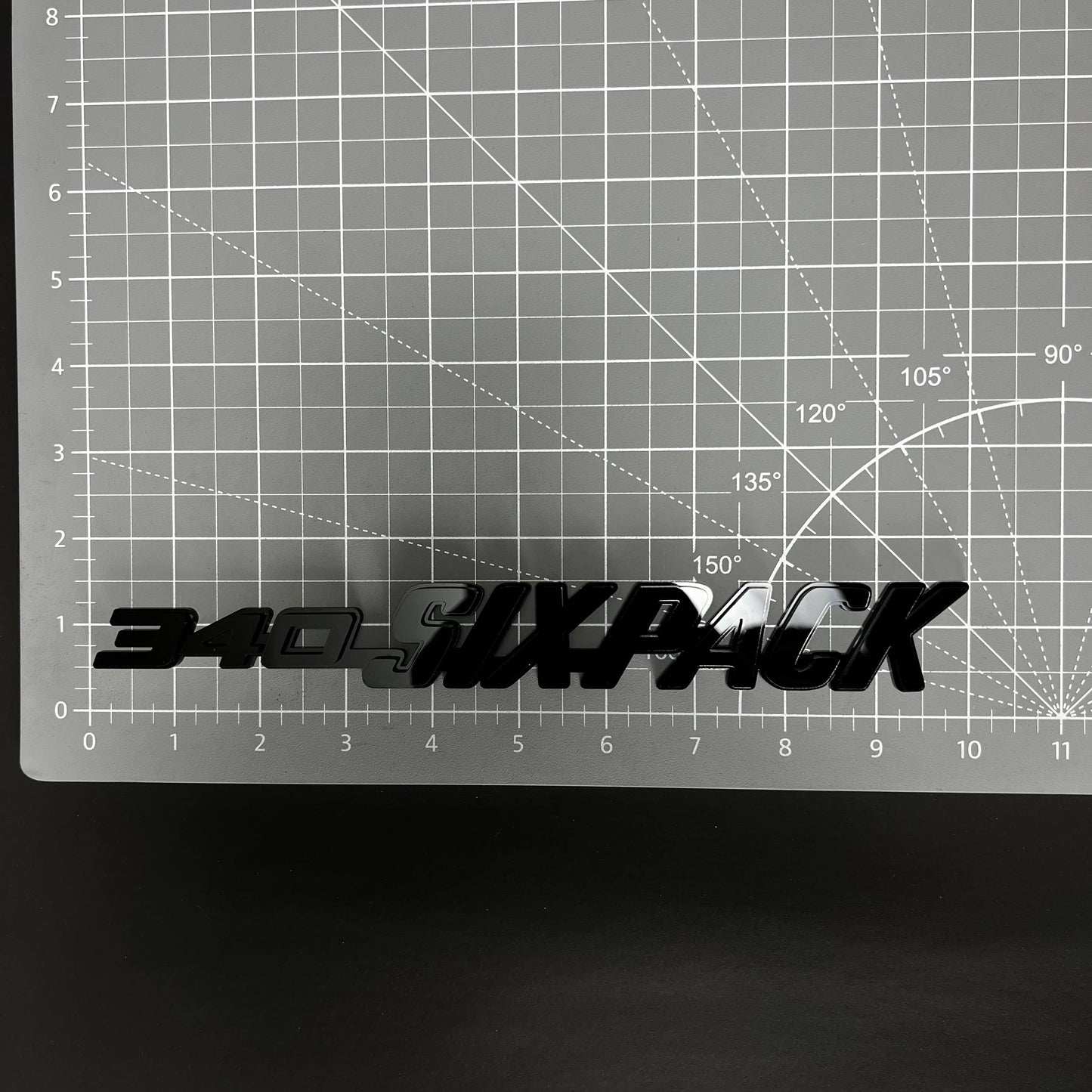 1PC 340 SIXPACK 3D Acrylic Badge - Car Truck Emblem Fender Sticker