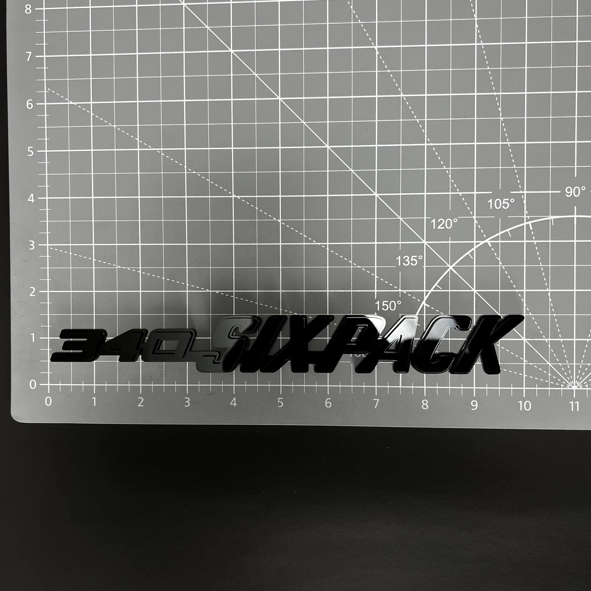 1PC 340 SIXPACK 3D Acrylic Badge - Car Truck Emblem Fender Sticker